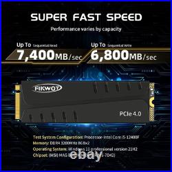 Fikwot NVMe SSD 1TB 2TB 4TB M. 2 PCIe Gen4 x4 PS5 SSD Hard Drive with Heatsink