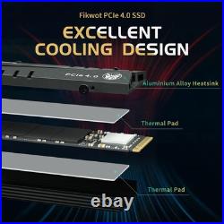Fikwot NVMe SSD 1TB 2TB 4TB M. 2 PCIe Gen4 x4 PS5 SSD Hard Drive with Heatsink