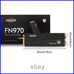 Fikwot NVMe SSD 1TB 2TB 4TB M. 2 PCIe Gen4 x4 PS5 SSD Hard Drive with Heatsink