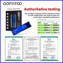 GOFATOO NVMe SSD M. 2 2280 PCIe 3.0 Gen3x4 Internal SSD High-Speed 1TB
