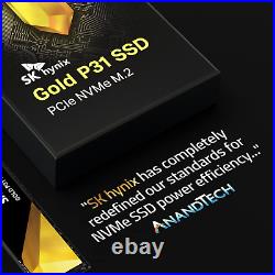 Gold P31 1TB Pcie Nvme Gen3 M. 2 2280 Internal SSD, up to 3500MB/S, Compact M. 2 S