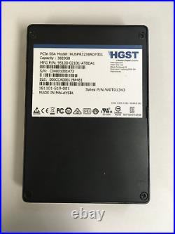 HGST 3.82TB 2.5 eMLC U. 2 SSD NVMe PCIe SERVER DRIVE HUSPR3238ADP301