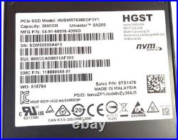 HGST 3.84TB PCIe NVMe SSD HUSMR7638BDP3Y1 2.5 U. 2 Ultrastar SN200 (H3)