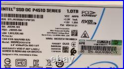 HPE Intel 1TB DC P4510 NVMe U. 2 x4 RI 2.5 SSD 1 DWPD 30% to 100% Read Intensive HPE Intel 1TB DC P4510 NVMe U. 2 x4 RI 2.5 SSD 1 DWPD 30% to 100% Read Intensive