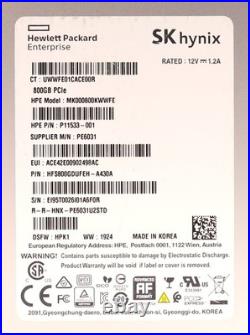 HPE MK000800KWWFE 800GB 2.5 PCIe Gen 3.1 x4 NVMe SSD P/N P11533-001 Tested