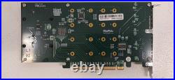 High Point Quad-Port M. 2 NVMe PCIe x16 RAID Controller Card P/N SSD7101A-1