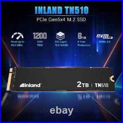 INLAND 2TB TN510 NVMe SSD Internal Solid State Drive Gen 5x4, PCIe5.0