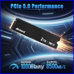 INLAND 2TB TN510 NVMe SSD Internal Solid State Drive Gen 5x4, PCIe5.0