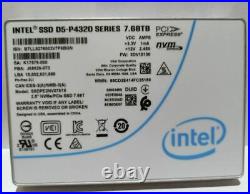 Intel 7.68tb U. 2 Ssd D5-p4320 Series Pcie Nvme VDC Amps Ssdpe2nv076t8 2.5