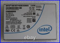 Intel DC P4500 Series SSDPE2KX020T7 2.0TB NVMe PCIe U. 2 2.5 Solid State Drive
