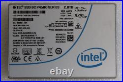 Intel DC P4500 Series SSDPE2KX020T7 2.0TB NVMe PCIe U. 2 2.5 Solid State Drive