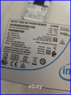 Intel DC P4510 4TB PCIe 3.1 x4 NVMe U. 2 2.5 SSD (SSDPE2KX040T8)