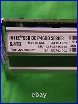 Intel DC P4608 Series 6.4TB HHHL PCIe NVMe TLC Oracle 7335943 SSDPECKE064T7S