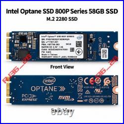 Intel OptaneT SSD 800P Series 58GB M. 2 2280 3D XPoint SSDPEK1W060GA NVMe SSD