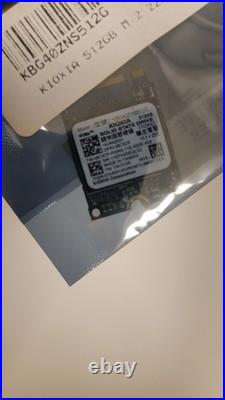 KIOXIA Toshiba SSD KBG40ZNS512G 512GB PCIe4.0x4 NVMe M. 2 2230 Solid State Drive KIOXIA Toshiba SSD KBG40ZNS512G 512GB PCIe4.0x4 NVMe M. 2 2230 Solid State Drive