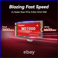 KingSpec 2TB M. 2 2242 PCIe 4.0 SSD Read Speed up to 7200MB/s, Internal M2 N KingSpec 2TB M. 2 2242 PCIe 4.0 SSD Read Speed up to 7200MB/s, Internal M2 N
