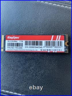 KingSpec M. 2 2280 1TB PCIe Gen3 x4, NVMe 1.3 3D NAND Internal SSD Drive