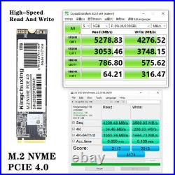 Kingchuxing 1TB SSD NVME PCIe 4.0 x 4 M. 2 2280 Internal Gaming Solid State Drive