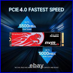 Kingchuxing 2TB Gaming SSD For PS5 PCIe 4.0 NVMe M. 2 Internal Solid State Drive