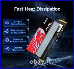 Kingchuxing 2TB Gaming SSD For PS5 PCIe 4.0 NVMe M. 2 Internal Solid State Drive