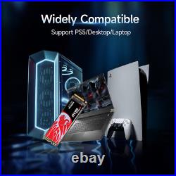 Kingchuxing 2TB Gaming SSD For PS5 PCIe 4.0 NVMe M. 2 Internal Solid State Drive