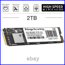 Kingchuxing 2TB SSD NVME PCIe 4.0 x 4 M. 2 2280 Internal Gaming Solid State Drive