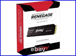 Kingston Fury Renegade 4TB PCIe Gen 4 NVMe M. 2 Internal Gaming SSD with Heat Sink