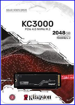 Kingston KC3000 2048GB PCIe 4.0 NVMe M. 2 SSD Desktop and Laptop SKC3000D/2048G Kingston KC3000 2048GB PCIe 4.0 NVMe M. 2 SSD Desktop and Laptop SKC3000D/2048G