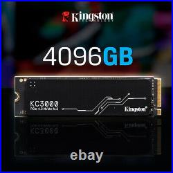 Kingston KC3000 4TB PCIe 4.0 NVMe M. 2 2280 SSD 3D TLC NAND SKC3000D +Tracking#