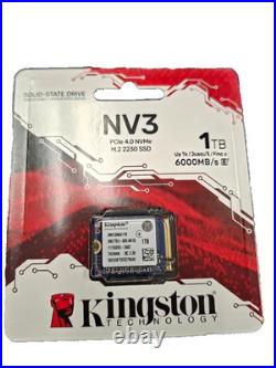 Kingston NV3 M. 2 2230 1TB SSD NVMe PCIe 4.0 x4, 3D NAND SNV3SM3 Brand New