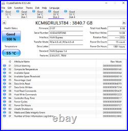 Kioxia 3.84TB CM6-R PCIe 4.0 NVMe 2.5'' U. 3 15mm SSD KCM6DRUL3T84 NEW