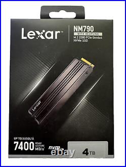 LEXAR 4TB SSD with Heatsink PCIe NM790 Gen 4x4 NVMe M. 2 2280 Internal SSD NEW