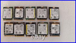 LOT OF 10 256GB M. 2 2230 PCIe NVMe OPEN BOX MIXED BRANDS FREE SHIPPING