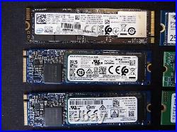 LOT OF 10 256GB NVMe PCIe M. 2 2280 80mm SSDs Toshiba SKhynix Samsung + TESTED