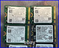 LOT OF 7 SK hynix BC711, SAMSUNG PM991a KIOXIA NVMe 512GB 2230 M. 2 PCIe SSD 30mm