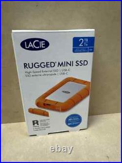 LaCie Rugged SSD 2TB Solid State Drive USB-C USB 3.2 NVMe speeds up to 1050MB LaCie Rugged SSD 2TB Solid State Drive USB-C USB 3.2 NVMe speeds up to 1050MB