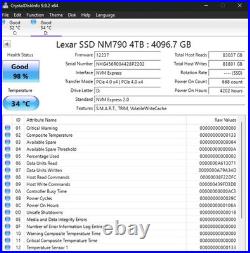 Lexar NM790 4TB M. 2 2280 PCIe Gen 4×4 NVMe SSD