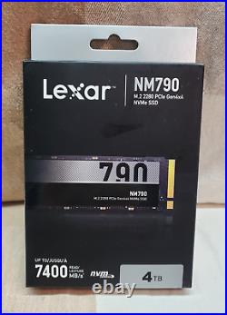 Lexar NM790 4TB M. 2 2280 PCIe Gen4x4 NVMe SSD Up To 7400MB/s