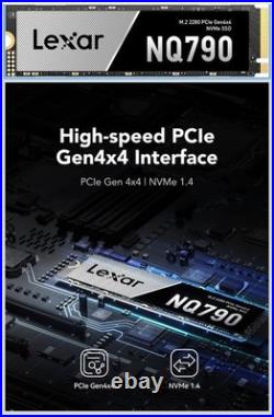 Lexar NQ790 2TB SSD, M. 2 2280 PCIe Gen4x4 NVMe 1.4 Internal SSD, Up to 7000MB/s