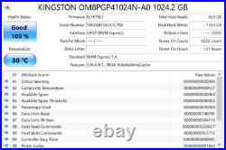 (Lightly Used) Kingston OM8PGP41024N-A0 1TB 1024GB M. 2 NVMe SSD 2280 PCIe Gen 4