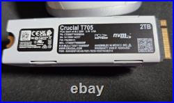 Limited Edition Crucial T705 with White Heatsink 2TB 3D NAND NVMe PCIe5.0 M. 2