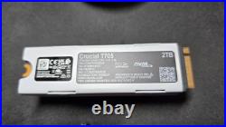 Limited Edition Crucial T705 with White Heatsink 2TB 3D NAND NVMe PCIe5.0 M. 2
