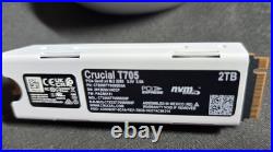 Limited Edition Crucial T705 with White Heatsink 2TB 3D NAND NVMe PCIe5.0 M. 2