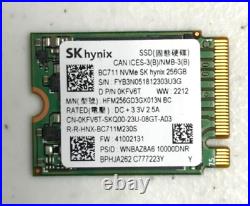 Lot of 10 SK Hynix/Kioxia/Micron/Samsung 256GB NVMe SSD 30mm 2230 PCle Gen4x4