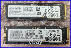 Lot of 2 Samsung MZ-VL21T00 PM9A1 1TB PCIe 4.0x4 M. 2 NVMe 2280 SSD 89-97% Health
