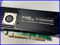 M. 2 NVMe SSD Active Bifurcator LP/SFF Card PCIe 3 16x to quad M. 2 ASM 2824