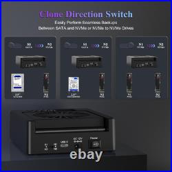 M. 2 Nvme & SATA Hard Drive Docking Station, USB C 10Gbps Hard Drive Cloner for M