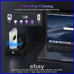 M. 2 Nvme & SATA Hard Drive Docking Station, USB C 10Gbps Hard Drive Cloner for M