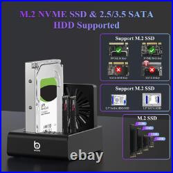 M. 2 Nvme & SATA Hard Drive Docking Station, USB C 10Gbps Hard Drive Cloner for M