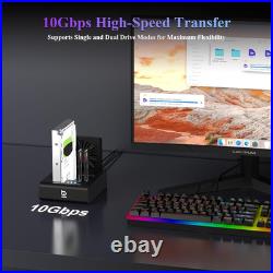 M. 2 Nvme & SATA Hard Drive Docking Station, USB C 10Gbps Hard Drive Cloner for M